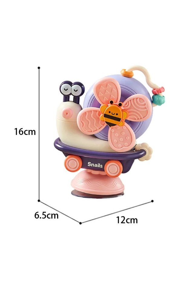 purple Suction Cup Snail Spinner Windmill Toys Car For Boys Girls Sensory Fine Motor Infant Travel T