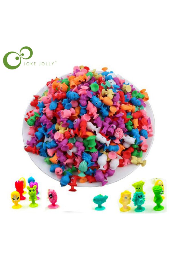 40pcs/lot Mini Sucker Dolls Marine Land Strange Animal Cupule Suckers kids Action Toy Capsule Mod...