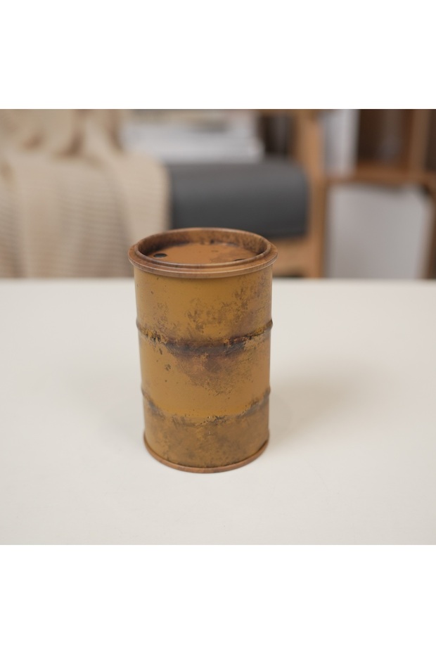 YG004 Chemistry Oil Drum Model Iron Mini Oil Drum Model War Games Scene Model Storage Box Desktop De