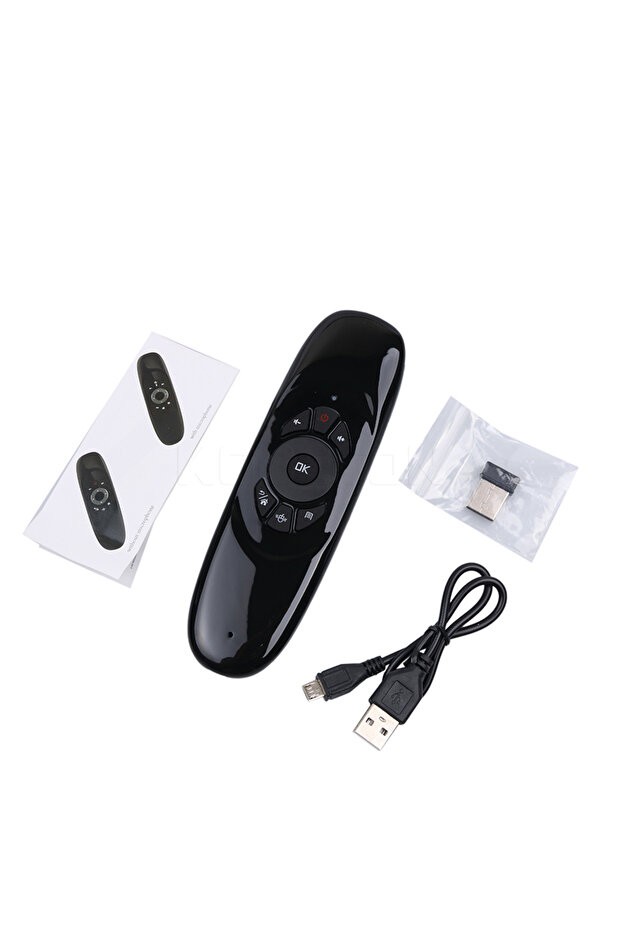 English Backlit C120 RGB 7 Backlight Fly Air Mouse Gyro Sensor Wireless 2.4G RF Keyboard Remote Cont