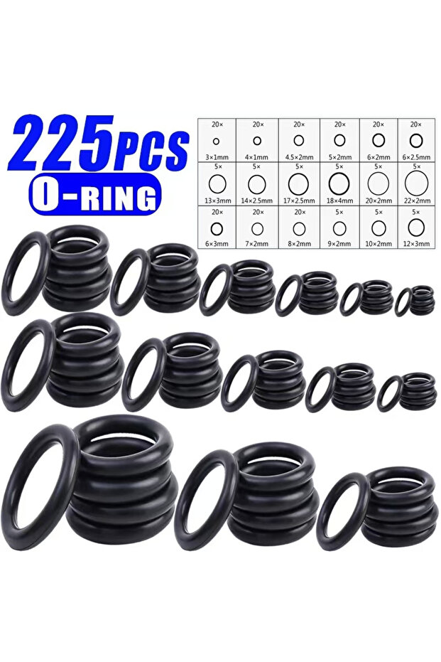 225pcs-bag Black 225pcs/green 270Pcs O-Ring Gasket High Quality Car Air Conditioning System Gasket