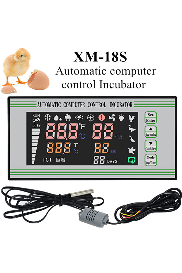 جهاز تحكم حاضنة البيض XM-18S، ترموستات حاضنة أوتوماتيكي بالكامل بتحكم حاسوبي
