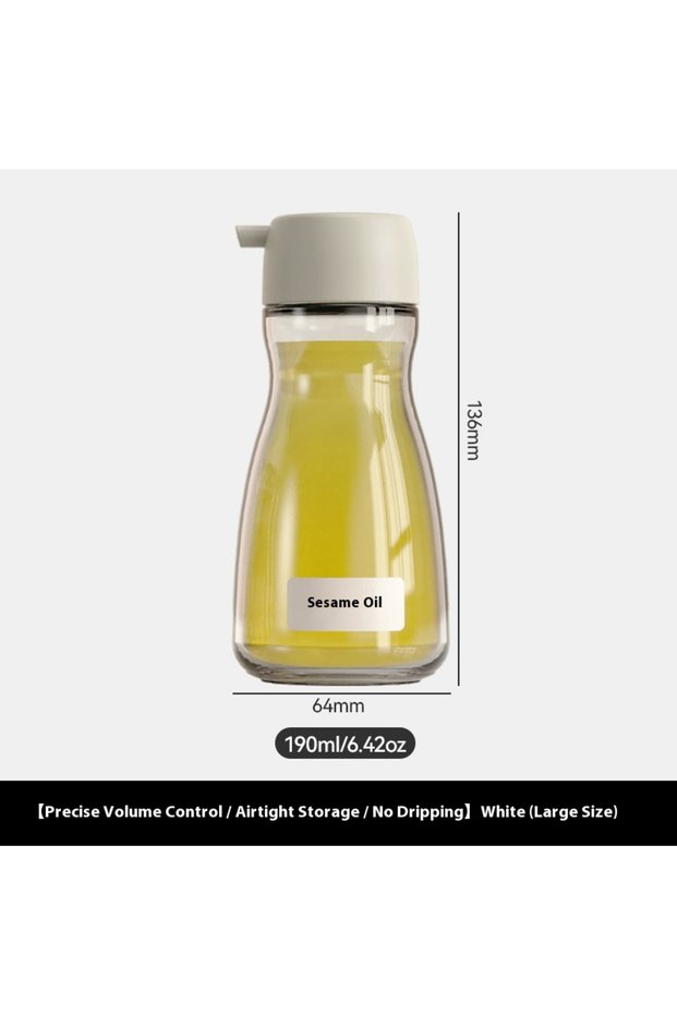 white large 1pcs Japanese Style Glass Oil Pot Desktop Seasoning Bottle Kitchen Household Glass Soy S