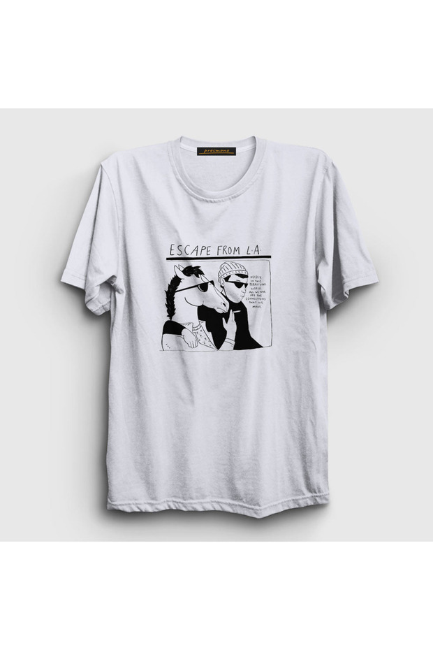 Unisex White Escape From La Bojack Horseman T-shirt299763tt