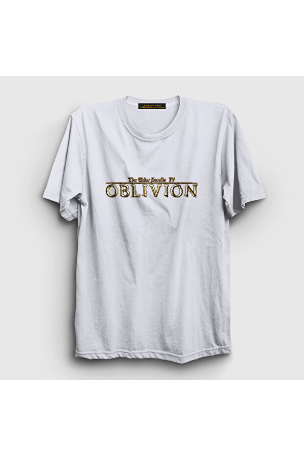 تي شيرت أبيض للجنسين بشعار The Elder Scrolls IV Oblivion 608043tt