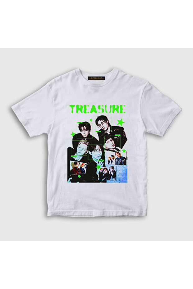 Unisex Kids White Poster K Pop Treasure T-Shirt 603912Tt