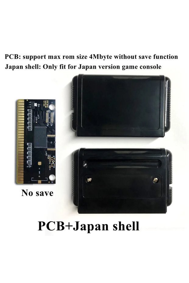 PCB Japan case KY Technology MD FlashKit Card Rewritable Electroless Gold PCB Card For Sega Megadriv