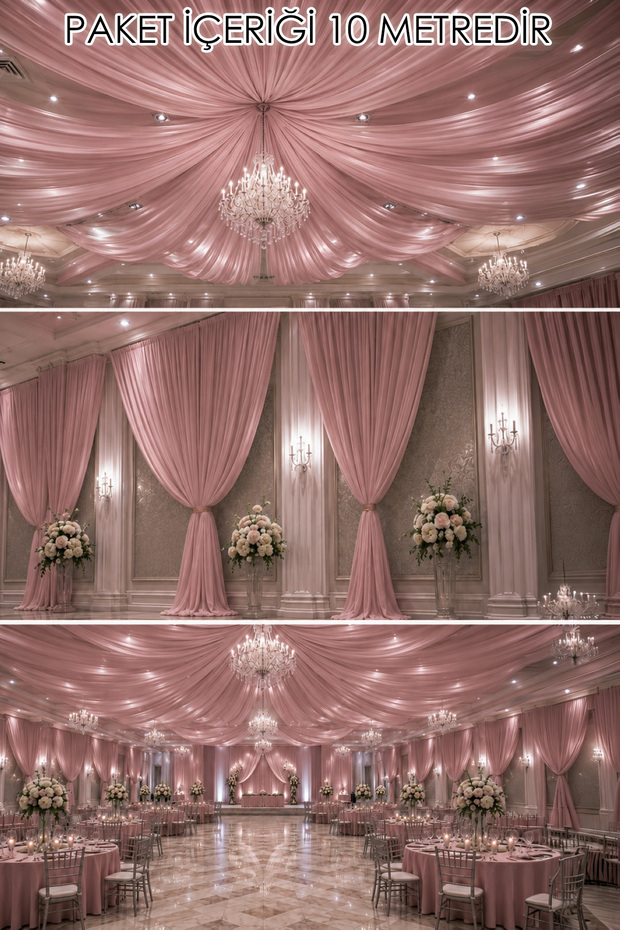 Decorative Fabric 10 Meters | Decorative Fabric for Wedding, Event, Organization, and Party Decorations