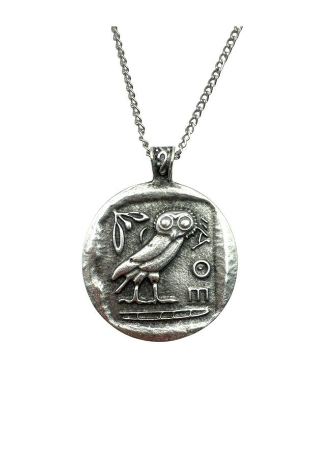 Greek Mythology Owl Figured Unisex Necklace – Symbol of Wisdom, Protection, and Spiritual Power