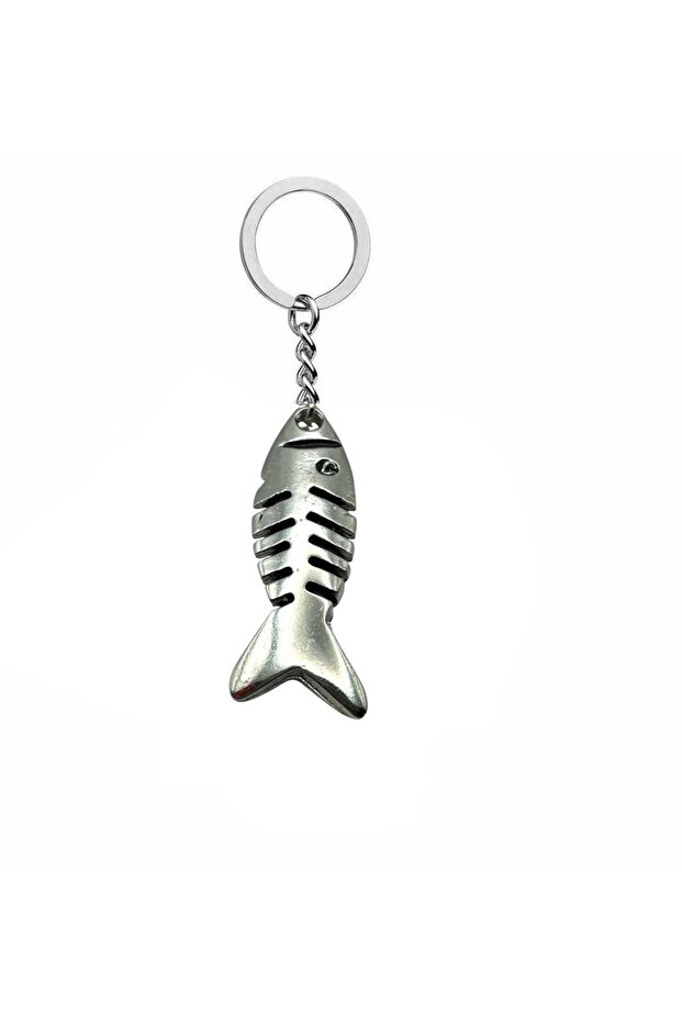 Unisex Keychain with Fish Bone Figure – Alternative, Modern and Original Design
