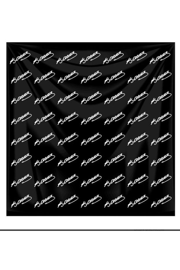 Atatürk Signature Black 100% Cotton Scarf Bandana