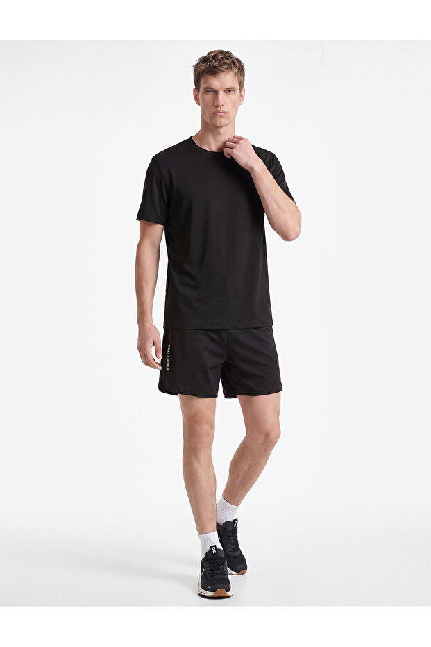 Regular Fit Modal Blend Crew Neck Short Sleeve Basic Sports T-Shirt