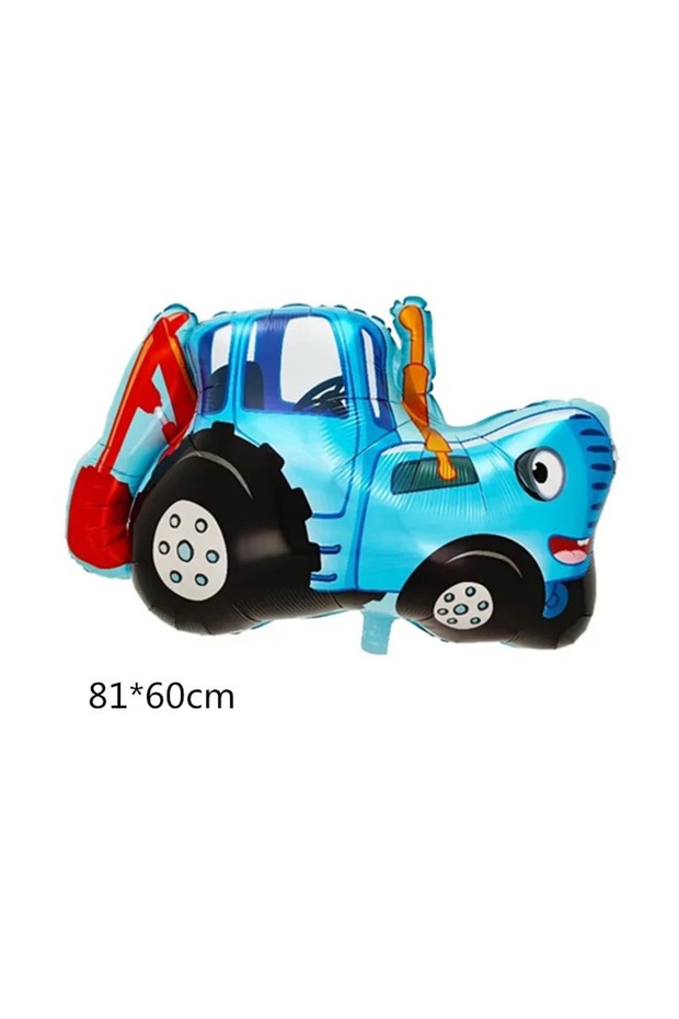 Other Style A Large Farm Tractor Aluminum Foil Balloon Blue Tractor Balloon Farm Theme Party Balloon