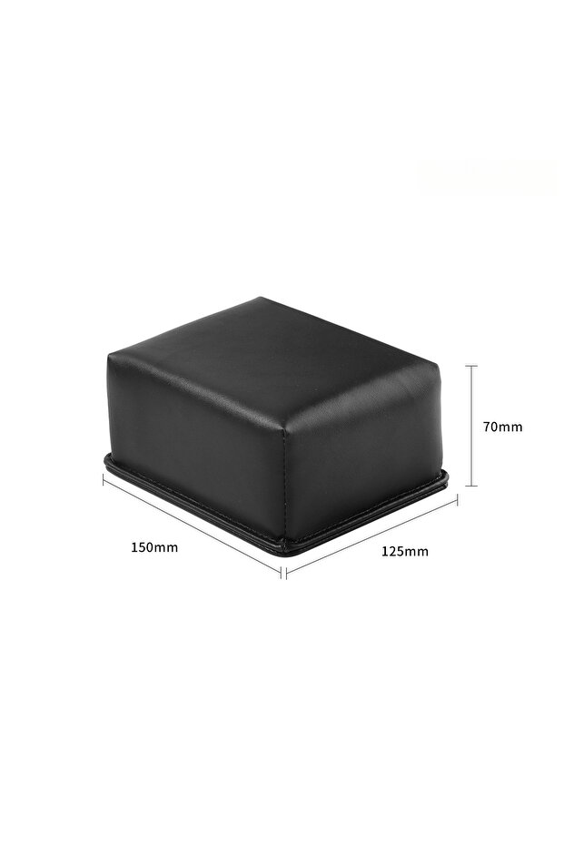 black Square Nail Arm Rest Cushion Portable Small PU Leather Manicure Hand Pillow Wrist Elbow Suppor