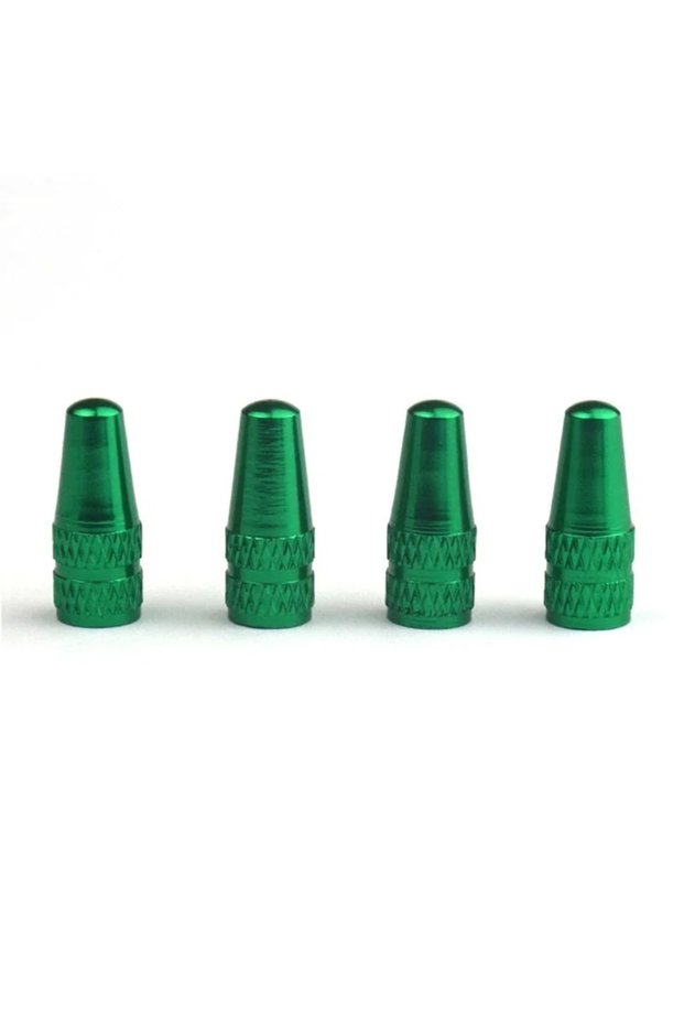 GREEN-10PCS 10PCS Aluminum Alloy Bicycle Wheel Tire Valve Caps Dustproof MTB Road Bike Valve Stem Ca