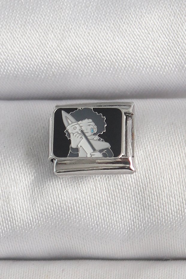 Stylish 316L Steel Silver Color Black Engraved Portrait Model Nomination Charm Teachers Mothers Valentine's Day