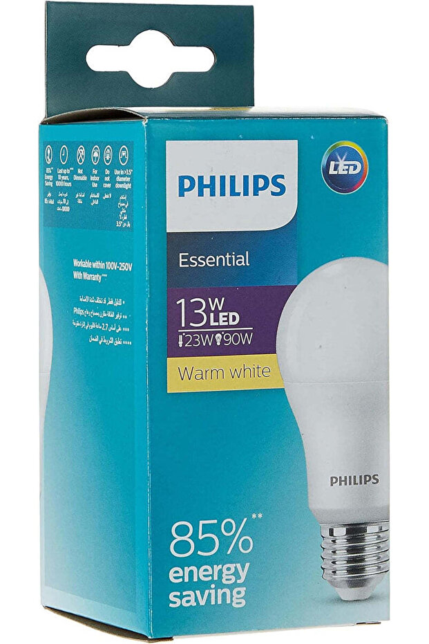 13 W LED Bulb, Warm White, E 27 Base - 1