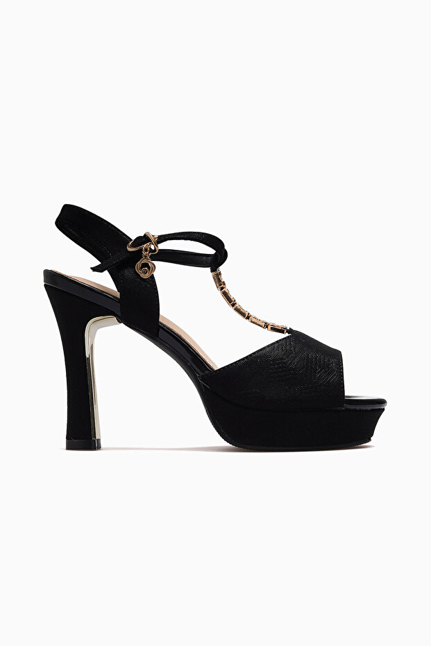 Women's Stoned Evening Dress Shoes 26Y 26Y493-2 Black