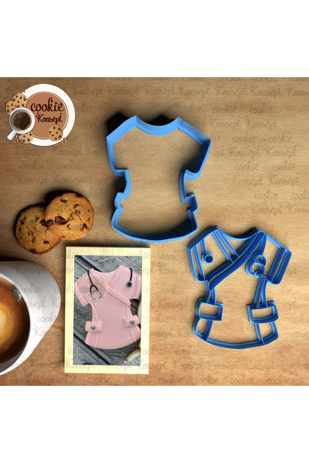 Medical Concept Doctor's Coat Cookie Mold Set |   Play Dough, Sugar Dough, and Clay Compatible