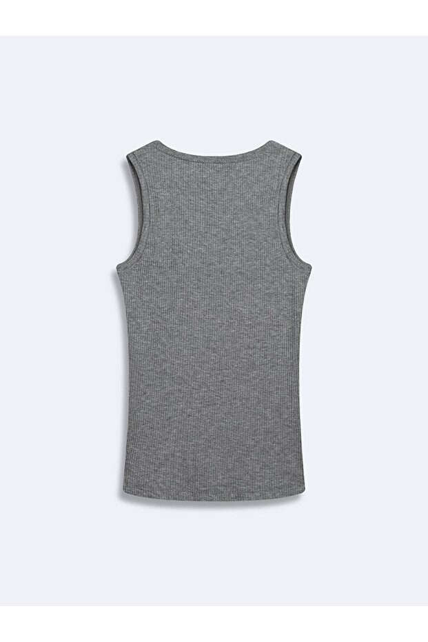 Buttoned Camisole Gray Undershirt - 2
