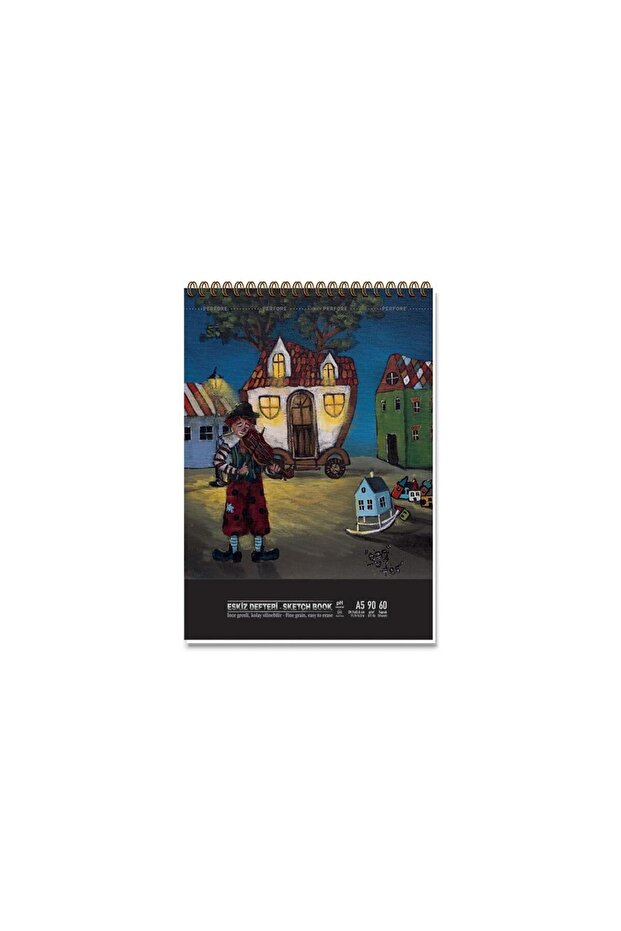 Ezo Sunal A5 60 Yp. Hard Cover Spiral Sketchbook - No:1