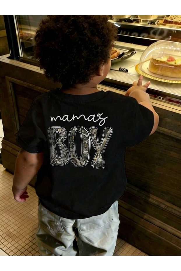 Mamas Boy Printed Crew Neck 100% Cotton Short Sleeve Kids and Teenagers T-Shirt