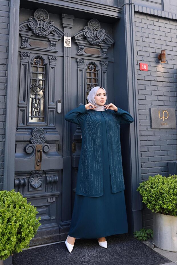 Plus Size Rain Stone Mother of the Bride Dress