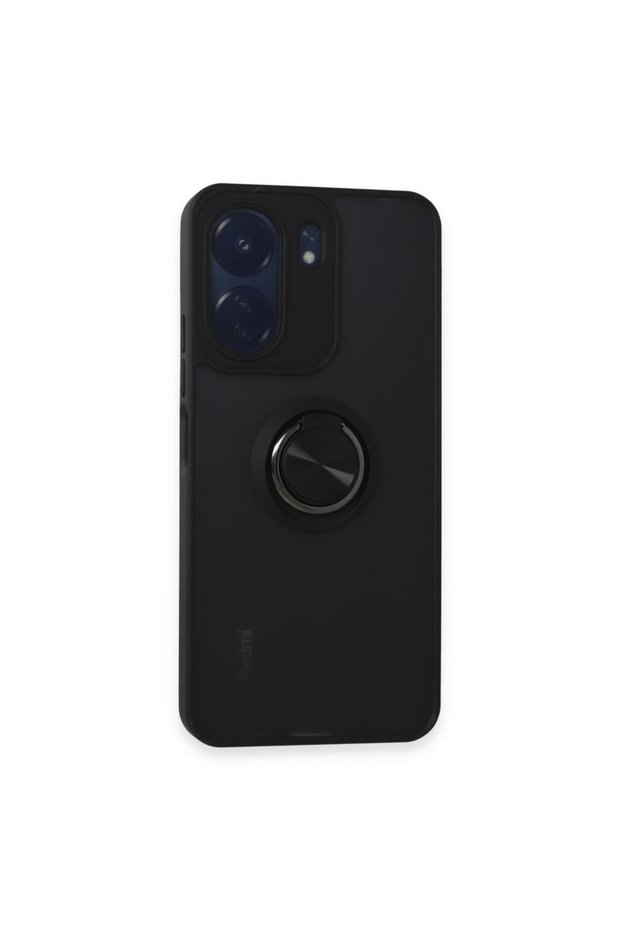 Xiaomi Redmi 13C Case with Camera Protection, Ring Holder, Magnetic Stand, Frosted Back Cover