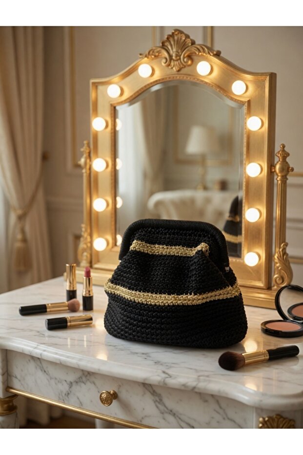 El Örmesi Polyester Makrome El Çantası Clutch