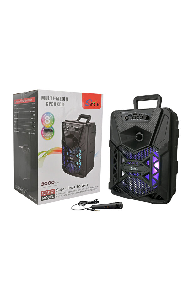 ZQS 8152 Mobile DJ Wireless Karaoke Bluetooth Speaker with Microphone