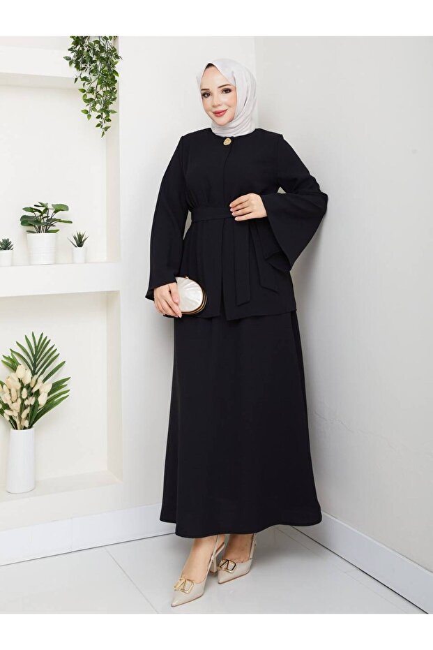 Skirted Suit Batwing Sleeve