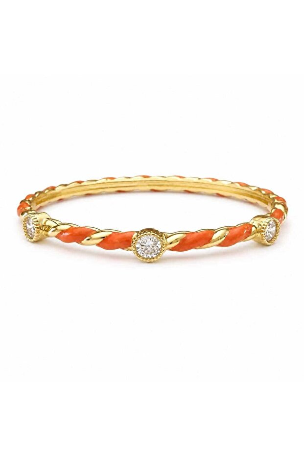 Three Stone Tiwist Colorful Cuff Bracelet