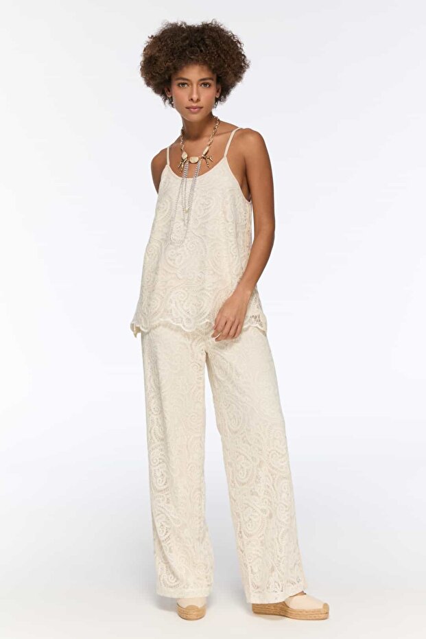 Lined Lace Trousers