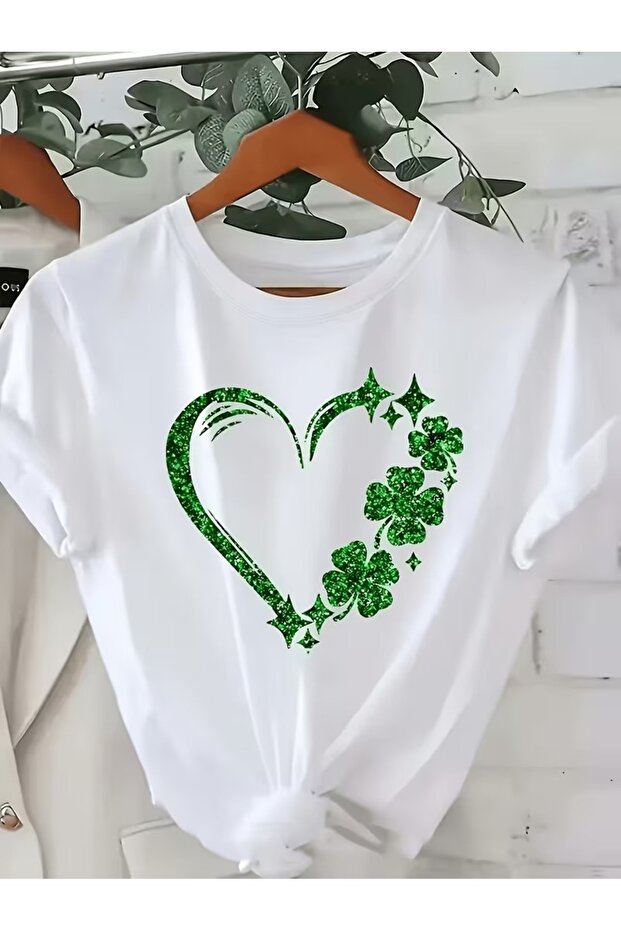 Women's Comfortable Fit Tshirt Mixed Print Tshirt