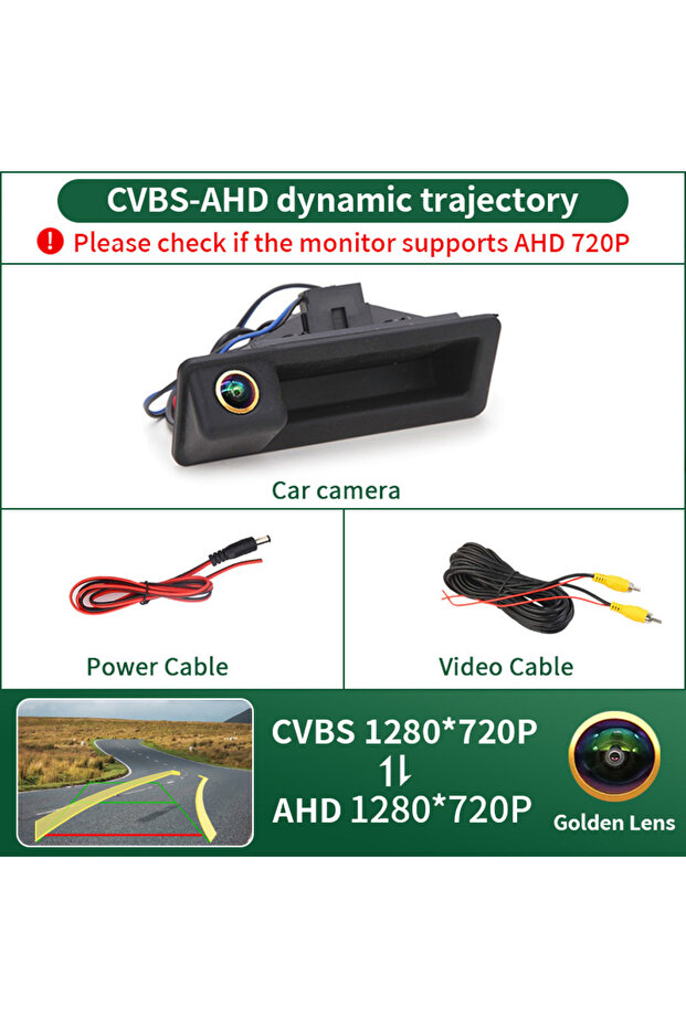12 V dynamic trajectory AHD 1080P Waterproof Car Rear View Reverse Camera For BMW E60 E39 E90 E82 E6