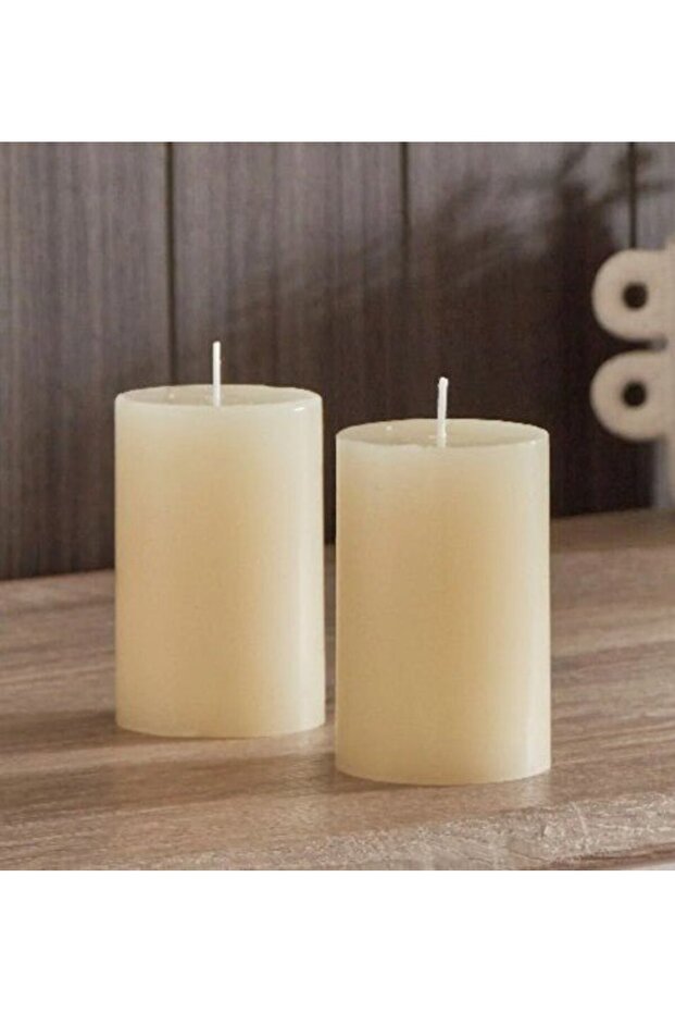 King Wain 2 pcs Aromatic Pillar Candle 5 cm*10 cm, Jasmine with Pure Natural Extracts