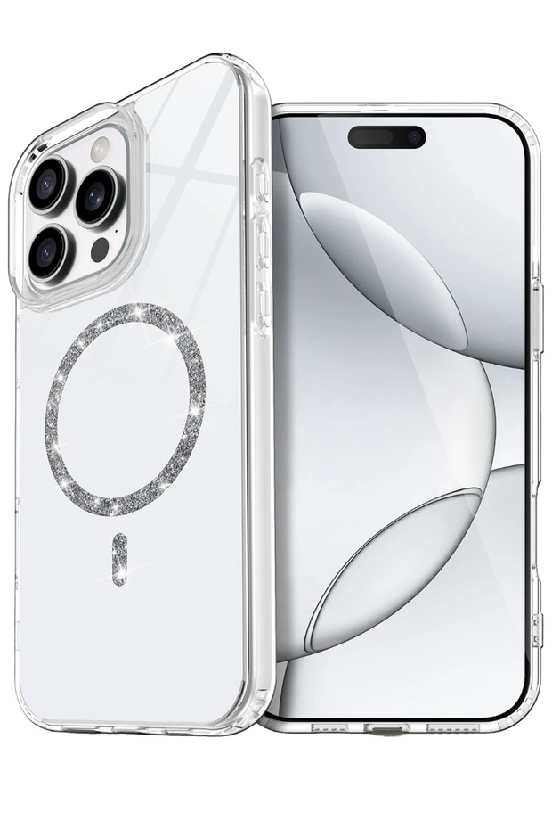 Ilkeshop New iPhone 16 Pro Live Diamond Magsafe Cover (174346) - Transparent