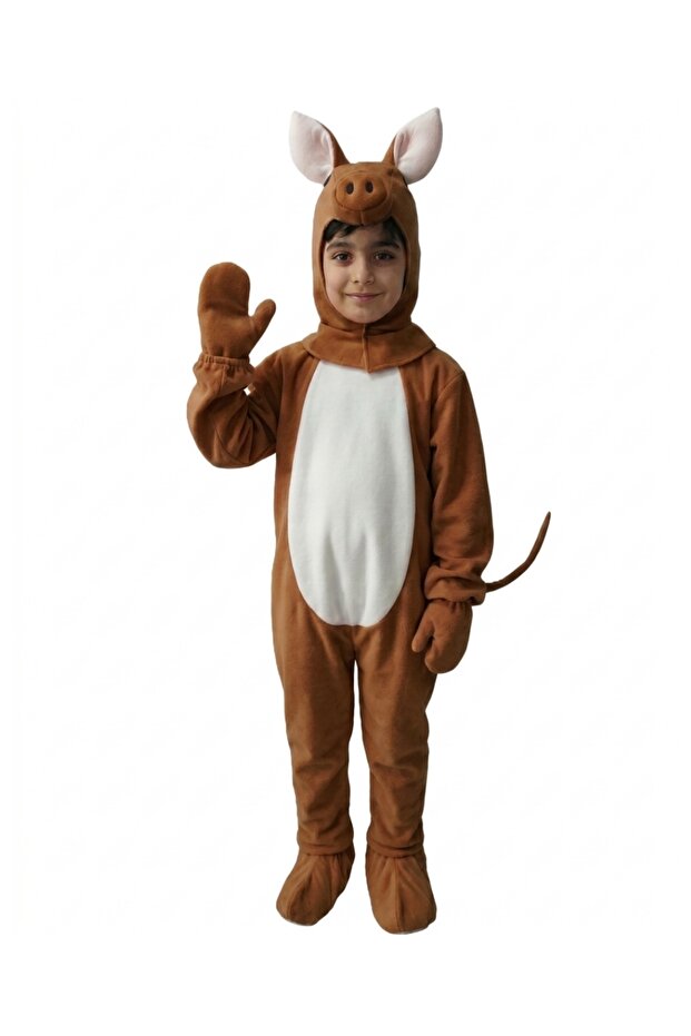 Pig Costume Kids Brown
