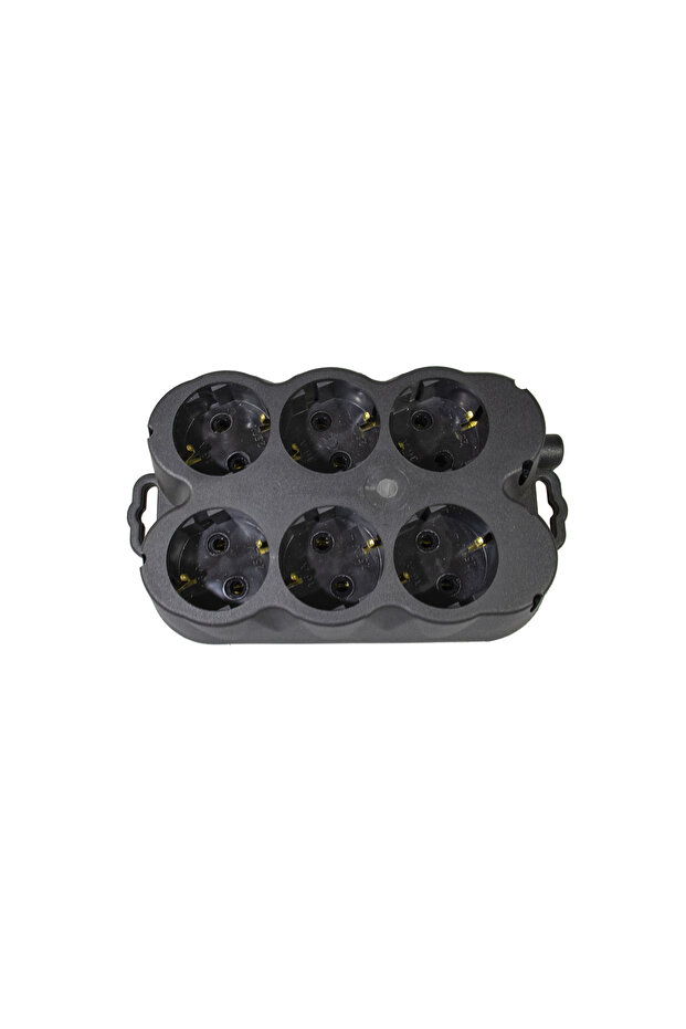 6-way extension cap, rubber (shuko) - 2