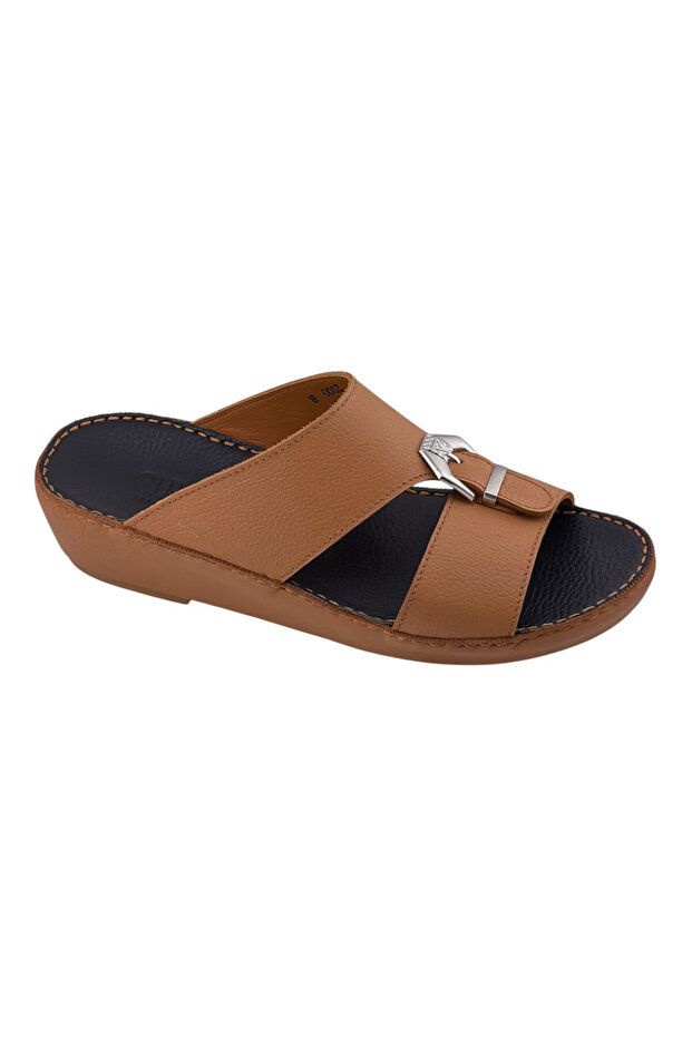 A E T Handmade Arabic Sandals For Men | Comfortable Outdoor Mens Slippers | Genuine PU Leather