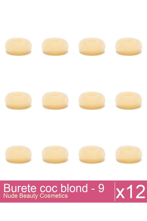 Set 12x Burete coc blond - 9 cm diametru