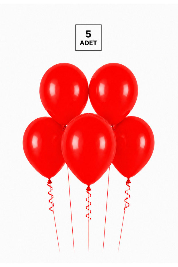 Kırmızı Balon 5 Adet