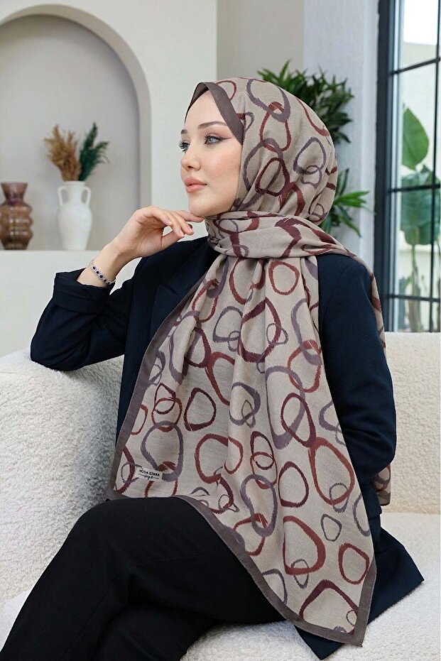 Patterned Soft Shawl - 116 - 1