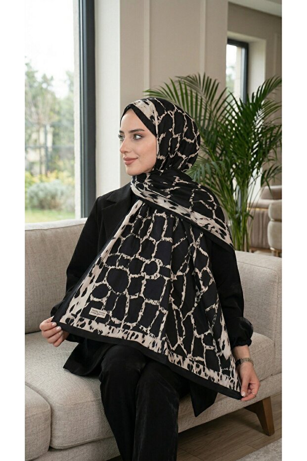 Patterned Soft Shawl - 037 - 1