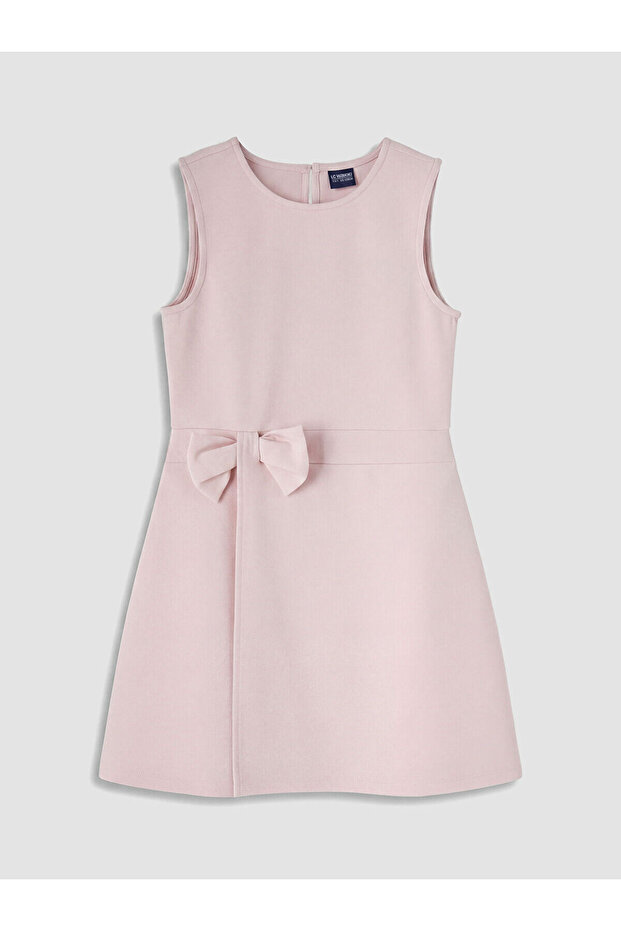 Nevavm Oval Collar Bowknot Girl's Dress