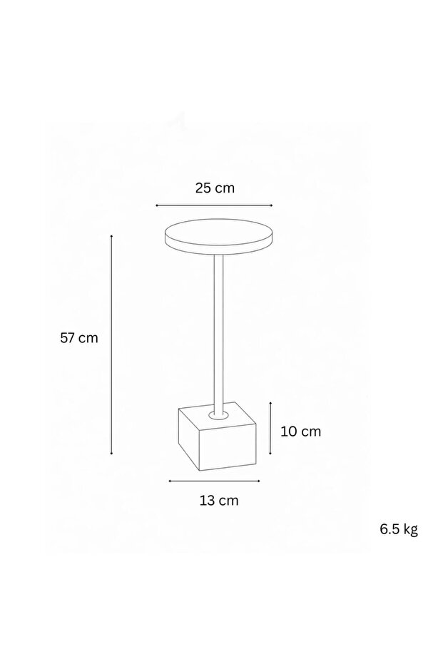 Stylish Round Marble Surface Side Table with Marble Base - 3