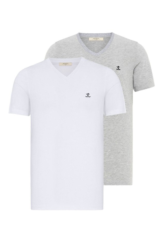 2-Pack Basic V Yaka T-shirt