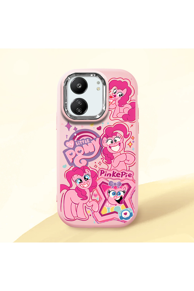 Redmi 13C 4G/5G Compatible Shock-Absorbing Camera Protected Pink Silicone Case