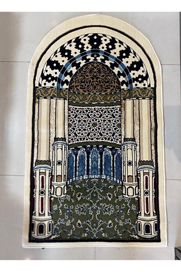 سجادة صلاة زخارف اسلامية - صنع تركي 8 ملي