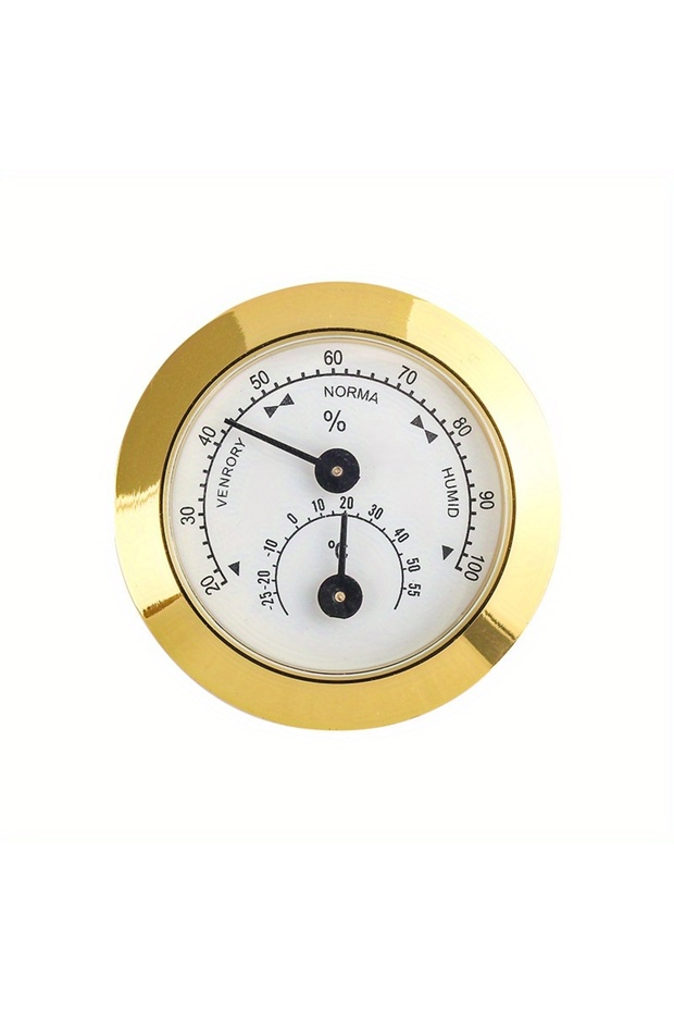 C Round Precision Humidor Cigar Hygrometer Mini Portable Mechanical Accurate Humidor Hygrometer Hum.